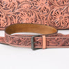 ADBG1474 American Darling Western Hand-Tooled Genuine Leather Clutch Bag with Floral Carving
