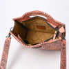 ADBG1474 American Darling Western Hand-Tooled Genuine Leather Clutch Bag with Floral Carving