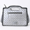 ADBG1474 American Darling Western Hand-Tooled Genuine Leather Clutch Bag with Floral Carving