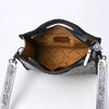 ADBG1474 American Darling Western Hand-Tooled Genuine Leather Clutch Bag with Floral Carving