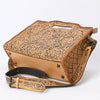 ADBG1474 American Darling Western Hand-Tooled Genuine Leather Clutch Bag with Floral Carving