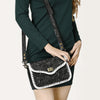ADBG1475 American Darling Western Genuine Leather Small Cross Body Bag with Hand-Tooled Floral Design