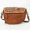 ADBGA561 American Darling Hand-Tooled Leather Crossbody Bag Western Floral Carved Purse