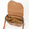 ADBGA561 American Darling Hand-Tooled Leather Crossbody Bag Western Floral Carved Purse
