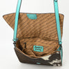 ADBGZ843 Hand-Tooled Leather & White Cowhide Crossbody Bag - American Darling