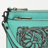 ADBGZ844 Hand-Tooled Genuine Leather Wristlet Wallet American Darling