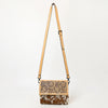 ADBGZ846 Hand-Tooled Leather & Cowhide Zip-Top Crossbody Bag - American Darling