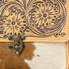ADBGZ847 Western Cowhide & Hand-Tooled Leather Crossbody Bag American Darling