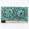 ADBGZ848 Hand-Tooled Leather & Cowhide Women Western Wallet American Darling