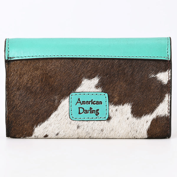 ADBGZ848 Hand-Tooled Leather & Cowhide Women Western Wallet American Darling