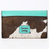 ADBGZ848 Hand-Tooled Leather & Cowhide Women Western Wallet American Darling