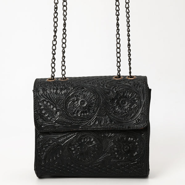 ADBGZ852 Black Tooled Leather Chain Crossbody Bag American Darling