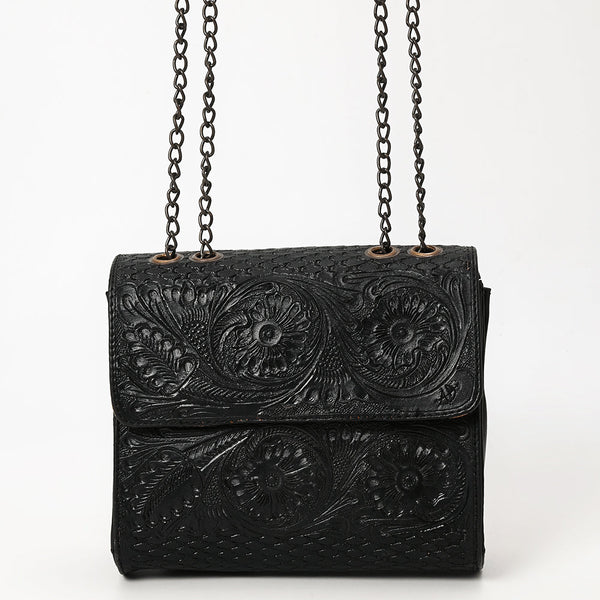 ADBGZ852 Black Tooled Leather Chain Crossbody Bag American Darling