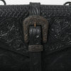 LC-ADBGZ853 Black Tooled Leather Buckle Crossbody Bag American Darling