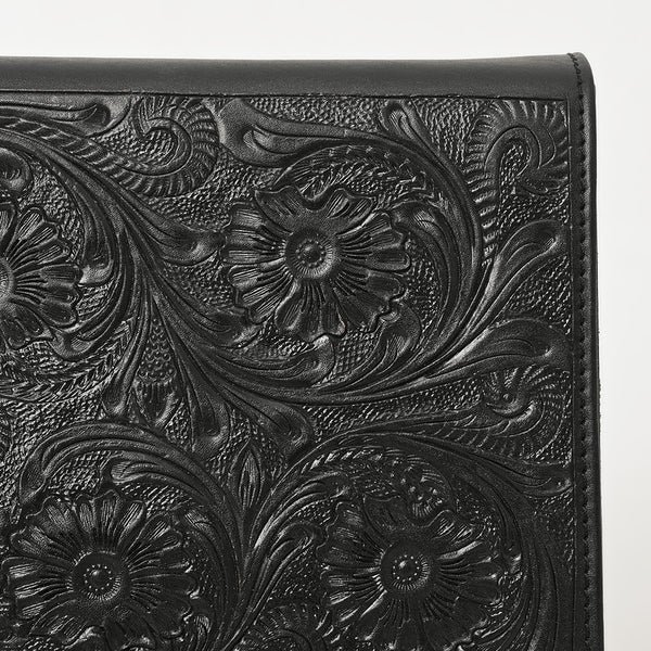 ADBGZ854 Black Tooled Leather Chain Strap Crossbody Bag American Darling