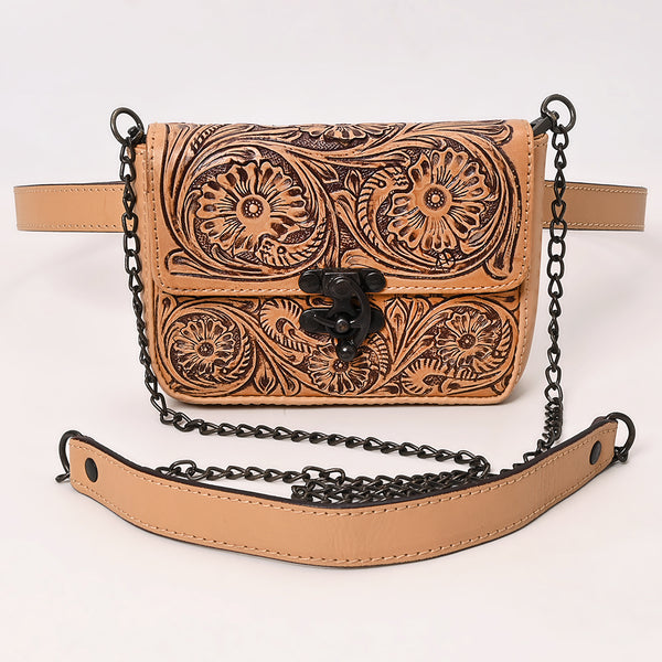 ADBGZ858 Tan Tooled Leather Convertible Belt Bag American Darling