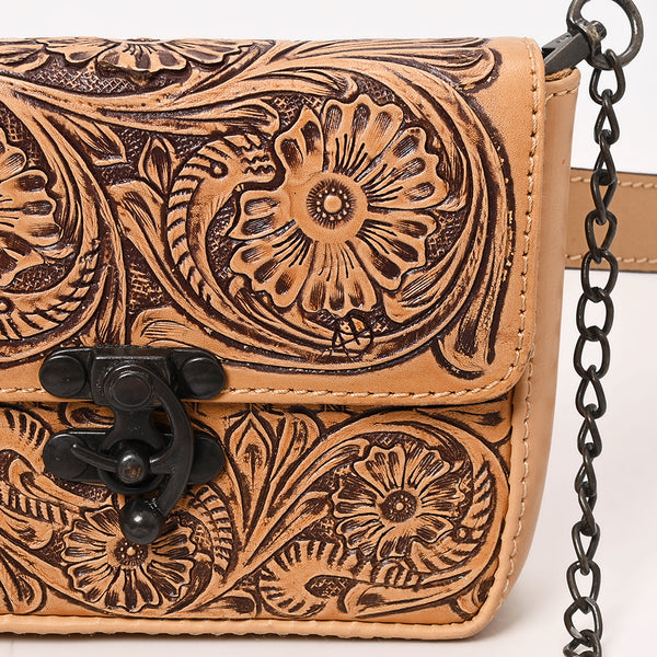 ADBGZ858 Tan Tooled Leather Convertible Belt Bag American Darling