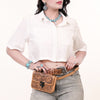 ADBGZ858 Tan Tooled Leather Convertible Belt Bag American Darling