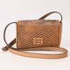 ADBGZ859 Tan Tooled Leather Crossbody Bag Western Floral Design | American Darling
