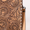 ADBGZ861 Vertical Tan Tooled Leather Crossbody Bag Western Floral | American Darling