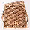 ADBGZ861 Vertical Tan Tooled Leather Crossbody Bag Western Floral | American Darling