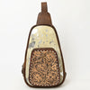 ADBG1146 American Darling Floral Hand Tooled Bag -Hair on Cowhide Sling