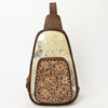 ADBG1146 American Darling Floral Hand Tooled Bag -Hair on Cowhide Sling