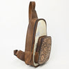 ADBG1146 American Darling Floral Hand Tooled Bag -Hair on Cowhide Sling