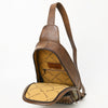 ADBG1146 American Darling Floral Hand Tooled Bag -Hair on Cowhide Sling