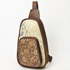 ADBG1146 American Darling Floral Hand Tooled Bag -Hair on Cowhide Sling