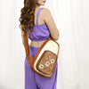ADBG1146 American Darling Floral Hand Tooled Bag -Hair on Cowhide Sling