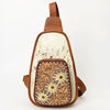 ADBG1146 American Darling Floral Hand Tooled Bag -Hair on Cowhide Sling