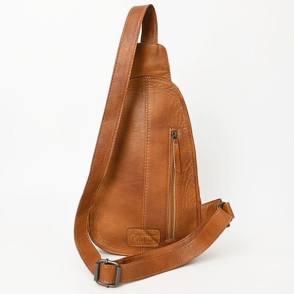 ADBG1146 American Darling Floral Hand Tooled Bag -Hair on Cowhide Sling