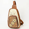 ADBG1146 American Darling Floral Hand Tooled Bag -Hair on Cowhide Sling