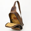 ADBG1146 American Darling Floral Hand Tooled Bag -Hair on Cowhide Sling