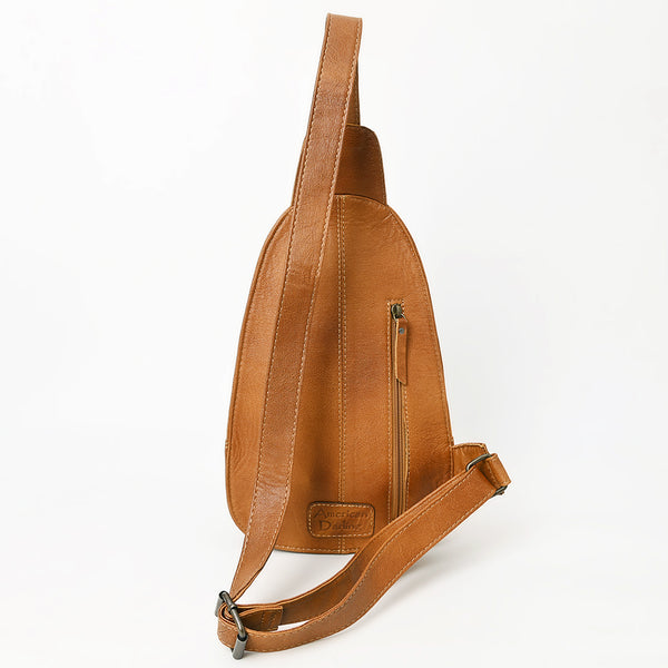 ADBG1146 American Darling Floral Hand Tooled Bag -Hair on Cowhide Sling