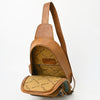 ADBG1146 American Darling Floral Hand Tooled Bag -Hair on Cowhide Sling