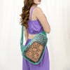 ADBG1146 American Darling Floral Hand Tooled Bag -Hair on Cowhide Sling