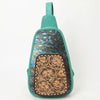 ADBG1146 American Darling Floral Hand Tooled Bag -Hair on Cowhide Sling