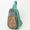 ADBG1146 American Darling Floral Hand Tooled Bag -Hair on Cowhide Sling
