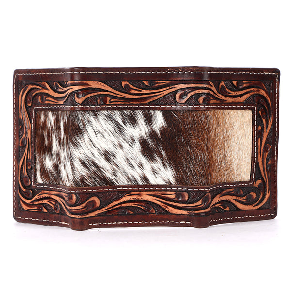 BEBGM165-Western Leather Trifold Wallet