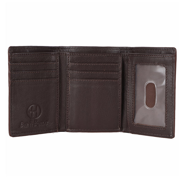 BEBGM165-Western Leather Trifold Wallet