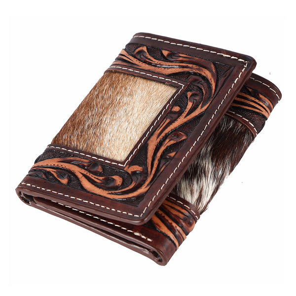 BEBGM165-Western Leather Trifold Wallet