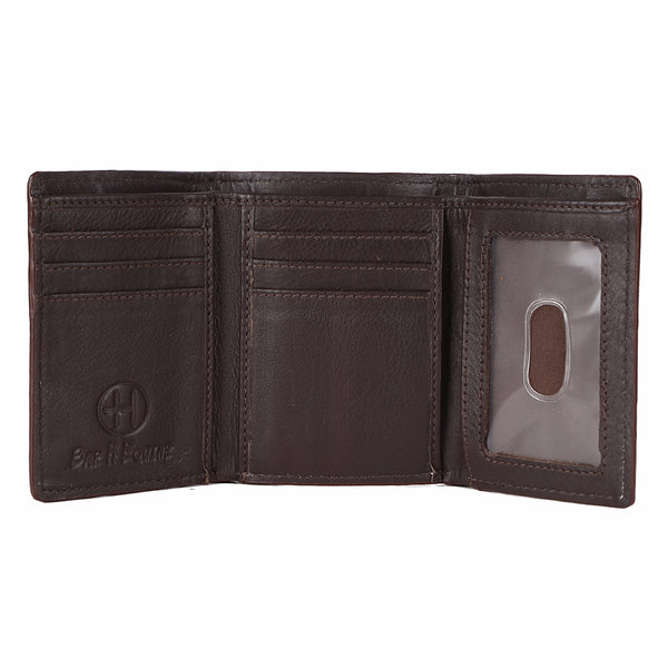 BEBGM166-Western Leather Trifold Wallet