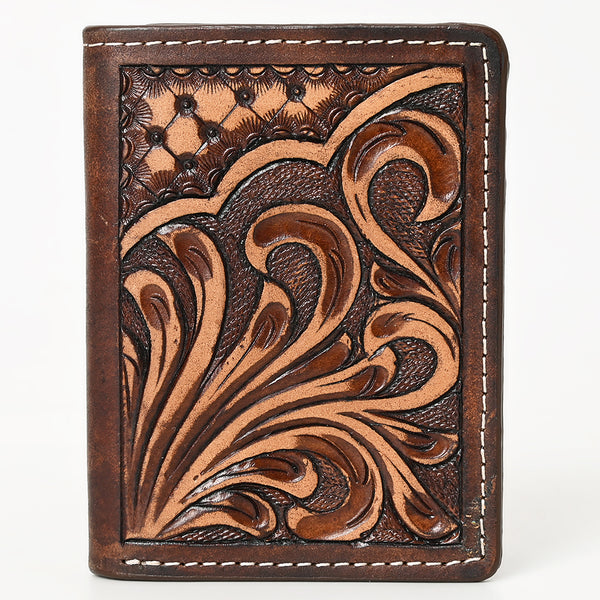 BEBGM167-Western Leather Trifold Wallet