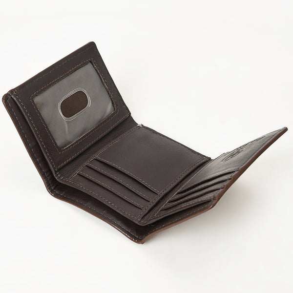 BEBGM167-Western Leather Trifold Wallet