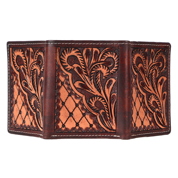 BEBGM169-Western Leather Trifold Wallet