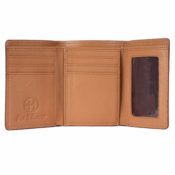BEBGM170-Western Leather Trifold Wallet
