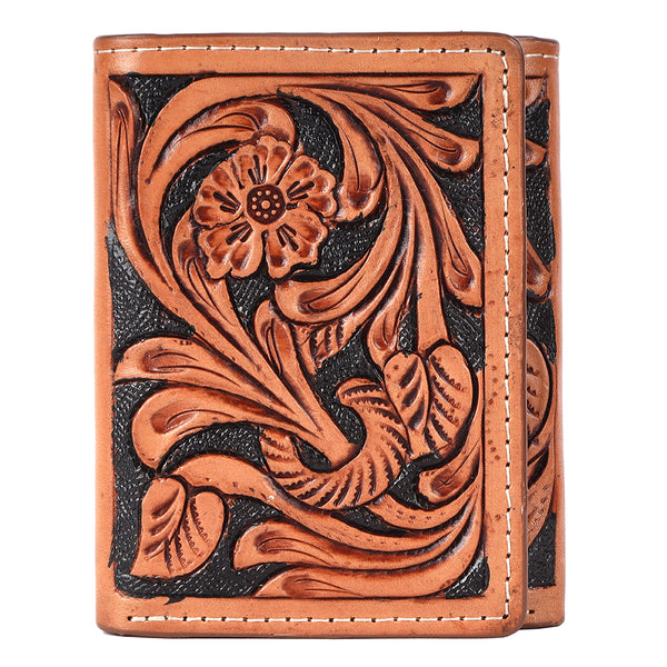 BEBGM170-Western Leather Trifold Wallet
