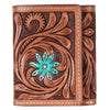 BEBGM171-Western Leather Trifold Wallet